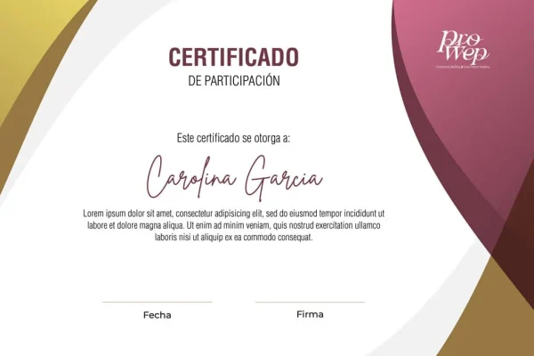 certificado prowep